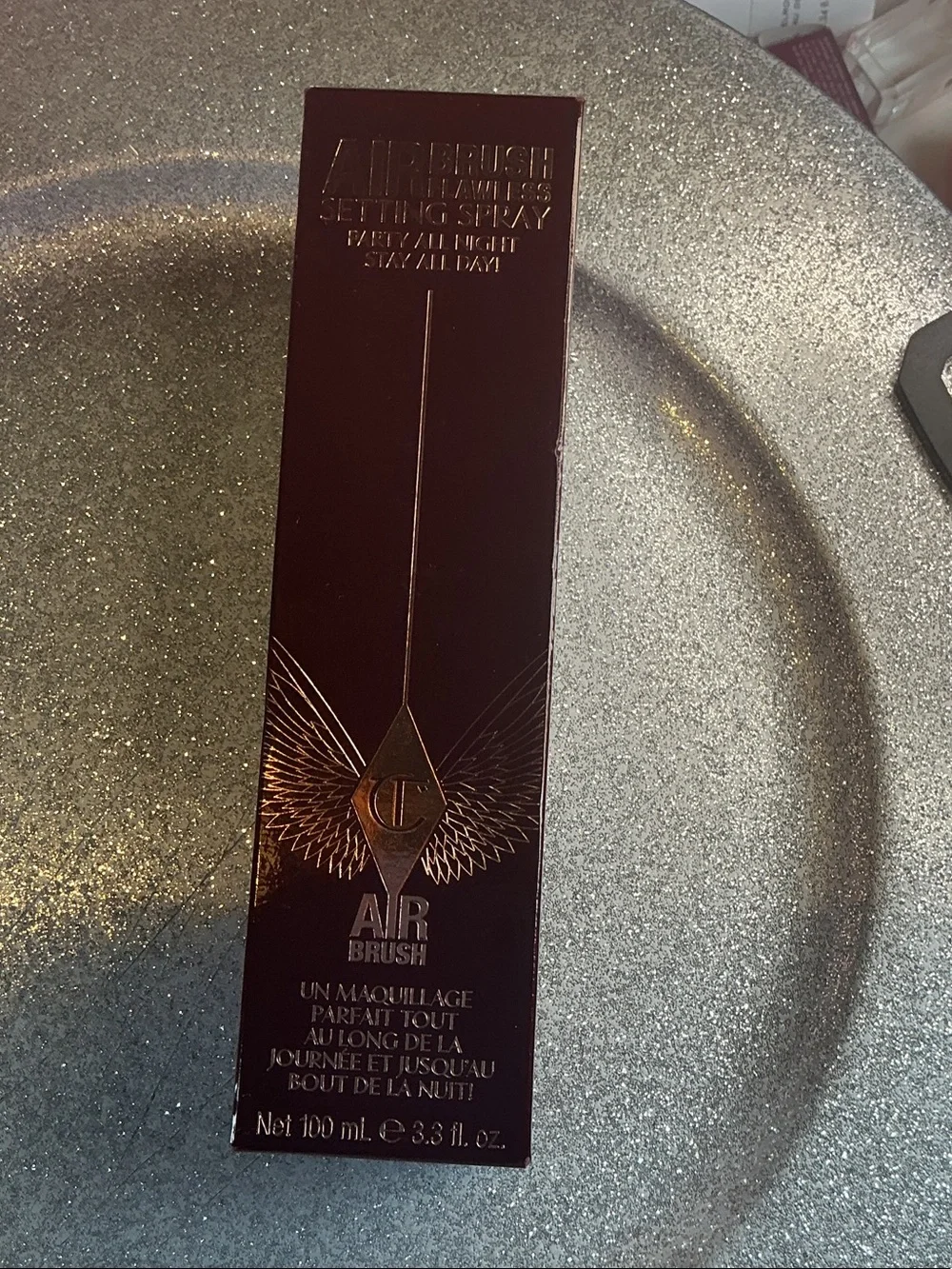 Charlotte Tilbury Airbrush Flawless Setting Spray - Burgundy Packaging